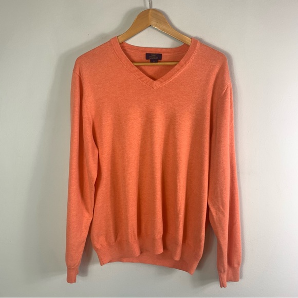 Brooks Brothers Other - 346 Brooks Brothers Supima Cotton Sweater V-Neck Orange XL